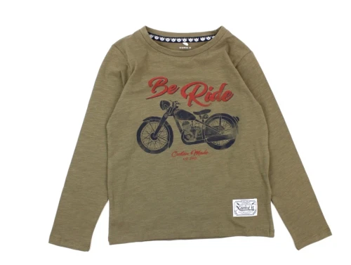 Name It t-shirt stone gray med print